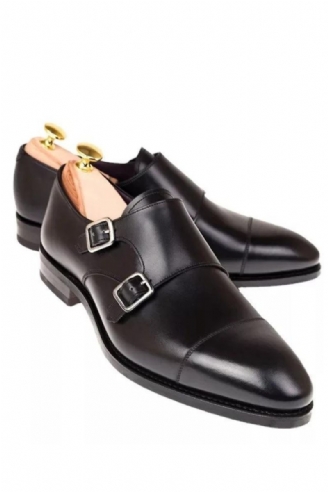 Dubbele Monk Strap Luxe Herenschoenen Echt Leer Handgemaakte Designer Zakelijke Jurk Schoenen Voor Heren Origineel