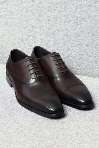 Italiaanse Luxe Hoogwaardige Elegante Mannelijke Natuurlijke Zakelijke Formele Stevige Oxfords Schoenen