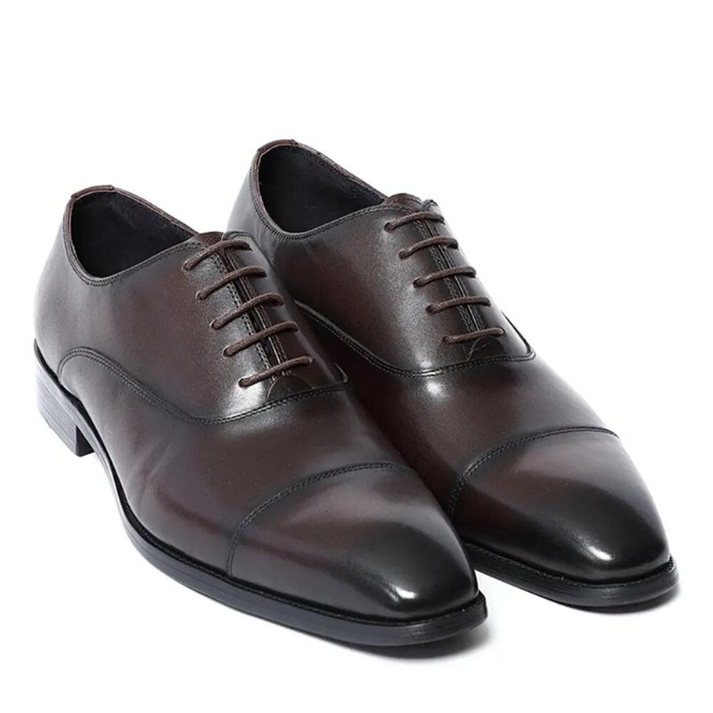 Italiaanse Luxe Hoogwaardige Elegante Mannelijke Natuurlijke Zakelijke Formele Stevige Oxfords Schoenen - Zwart