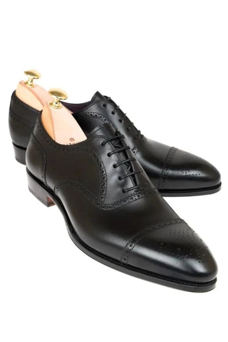 Oxford Brogue Man Business Schoenen Solid Office Designer Best Man Schoen Handgemaakte Lederen Herenschoenen