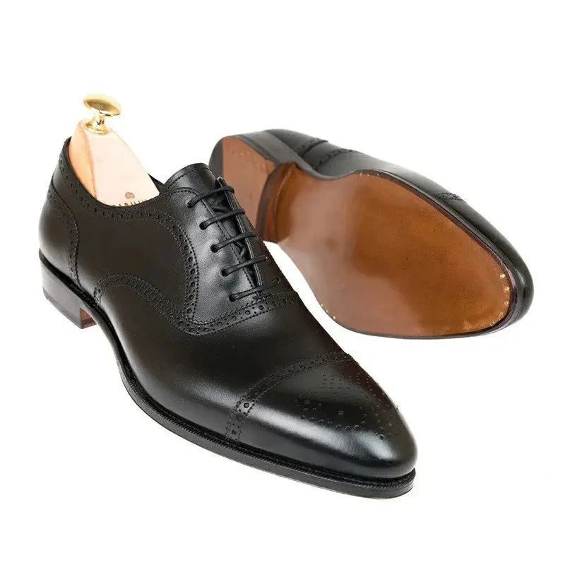 Oxford Brogue Man Business Schoenen Solid Office Designer Best Man Schoen Handgemaakte Lederen Herenschoenen - Kameel