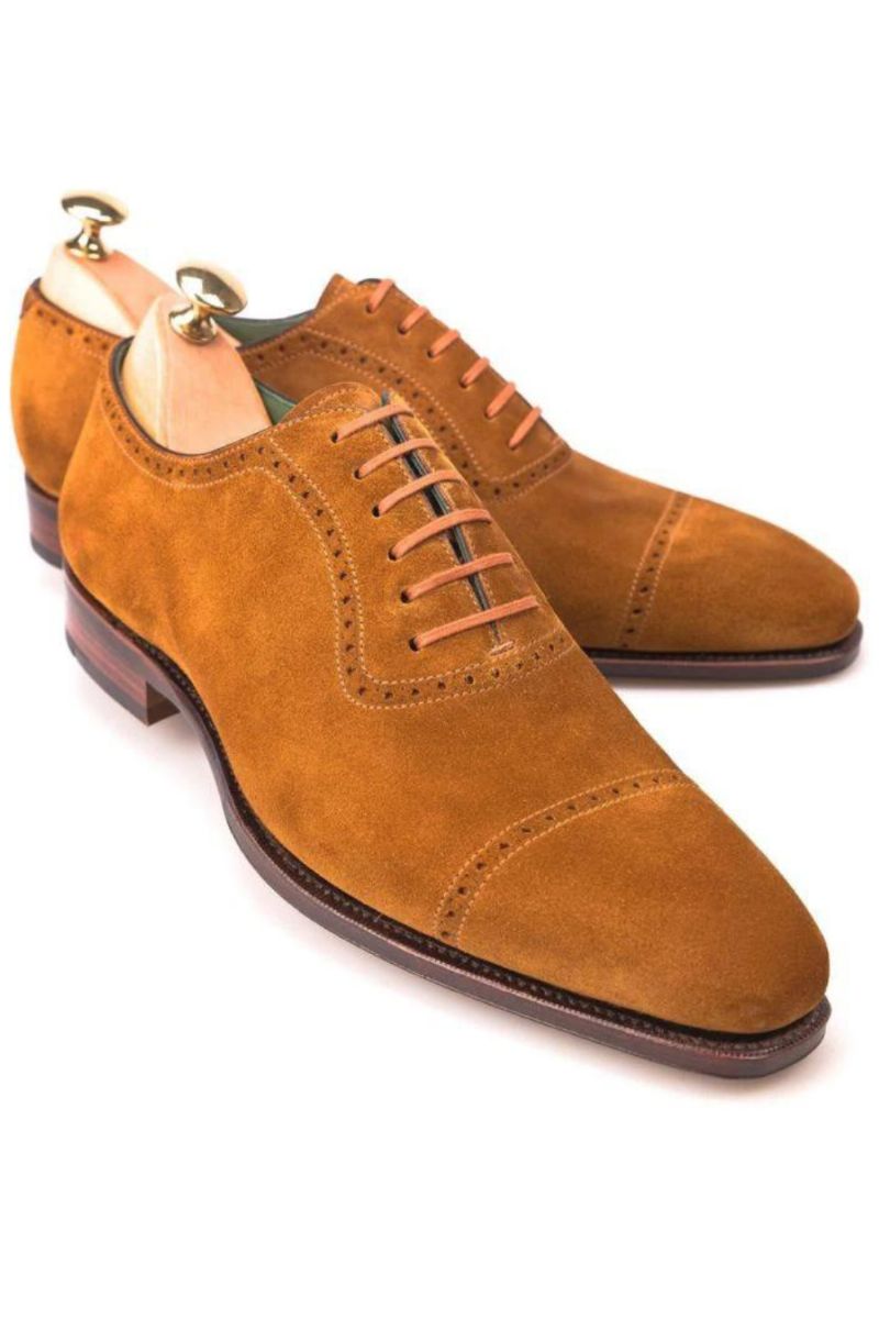 Oxford Brogue Mannen Schoenen Jurk Formele Bruiloft Man Schoen Bedrijf Handgemaakte Suède Designer Origineel