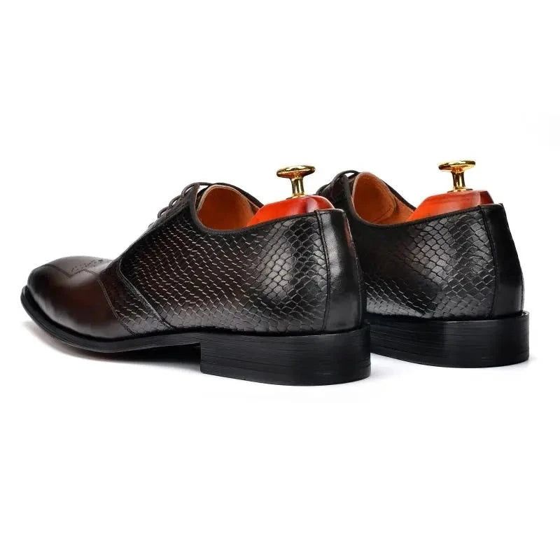 Oxford Herenkleding Schoenen Bruiloft Beste Man Schoen Echt Leer Kantoor Formele Designer Voor Heren - Bruin