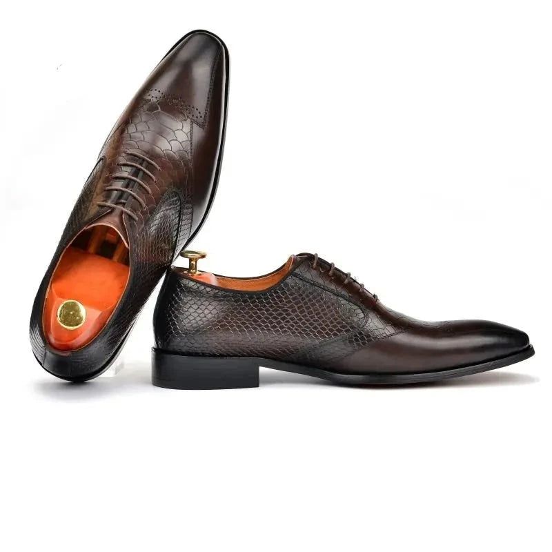 Oxford Herenkleding Schoenen Bruiloft Beste Man Schoen Echt Leer Kantoor Formele Designer Voor Heren - Bruin