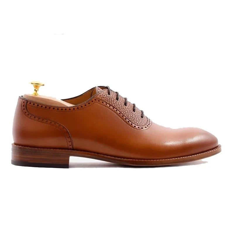 Oxford-jurk Herenschoenen Business Wedding Office Designer Formele Lederen Handgemaakte Schoenen - Bruin