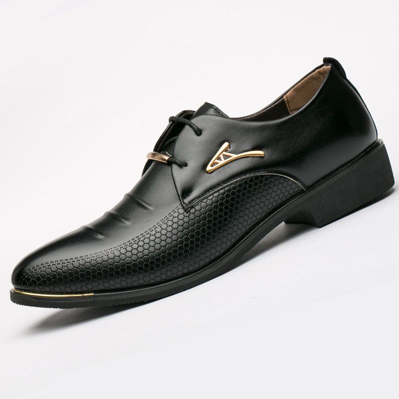 Zakelijke Kleding Herenschoenen Klassieke Leren Herenpakken Schoenen Slip-on Kledingschoen Heren Oxfords - Zwart