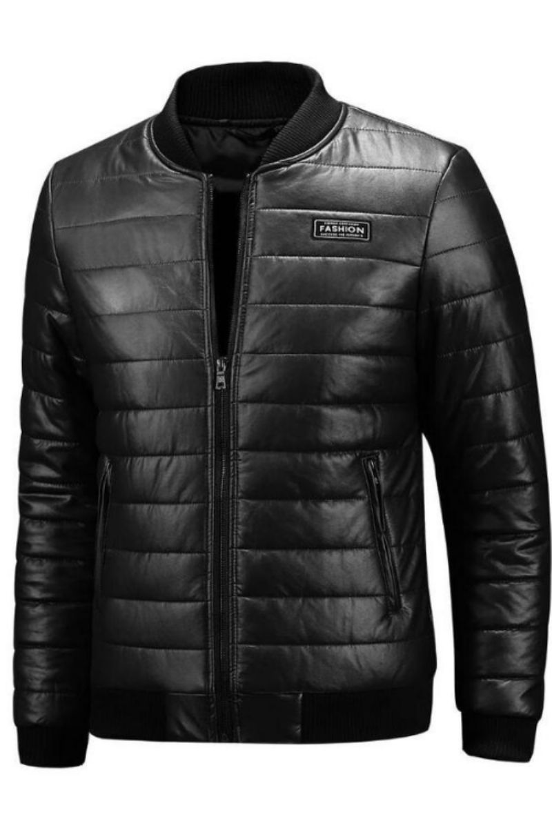 Warme Herfst Winter Leren Jas Heren Casual Motorfiets Lederen Jassen En