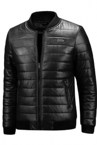 Warme Herfst Winter Leren Jas Heren Casual Motorfiets Lederen Jassen En