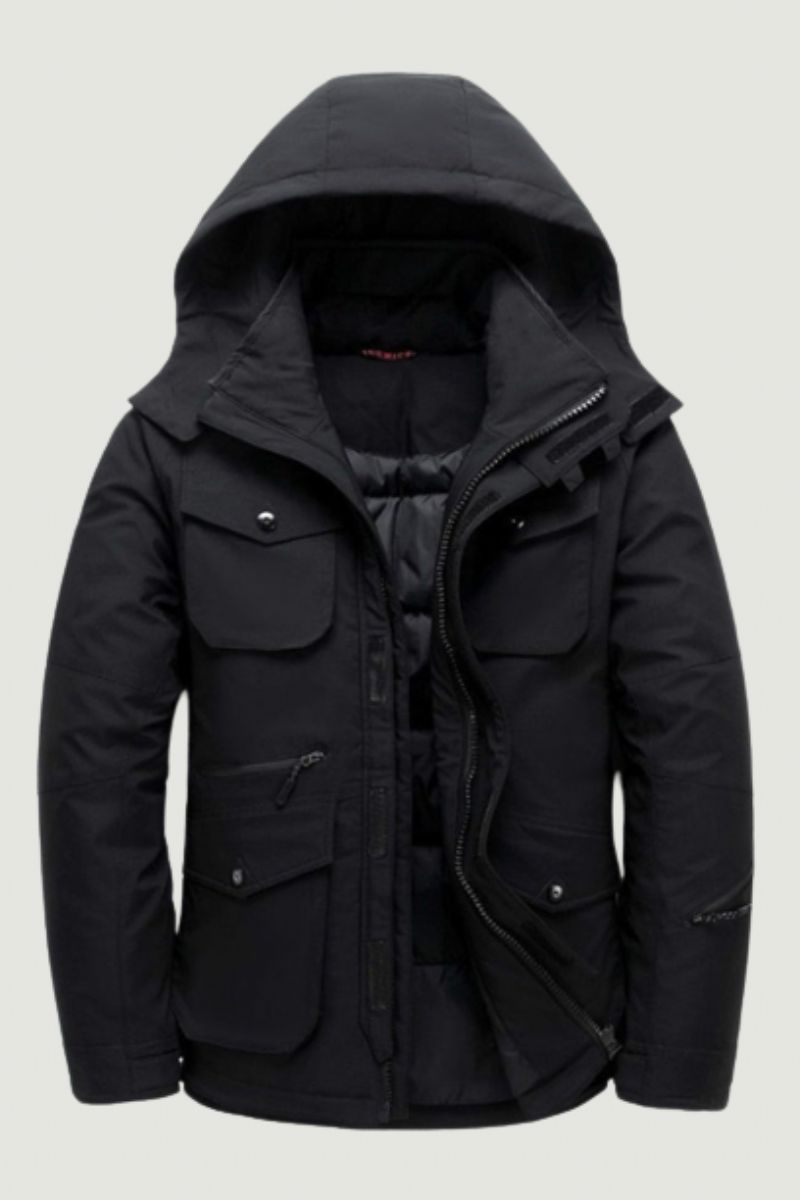 Mannen Winter Casual Witte Eend Donsjack Dikker Sneeuw Parka Overjas Heren Windjack Met Capuchon Down Uitloper Jassen