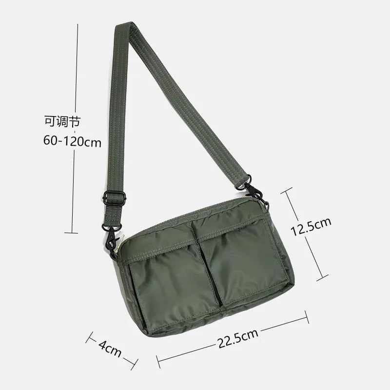 Crossbodytas Casual Nylon Heren Schoudertas Waterdichte Messenger Bag Mini Tas Designer Tas - Zwart