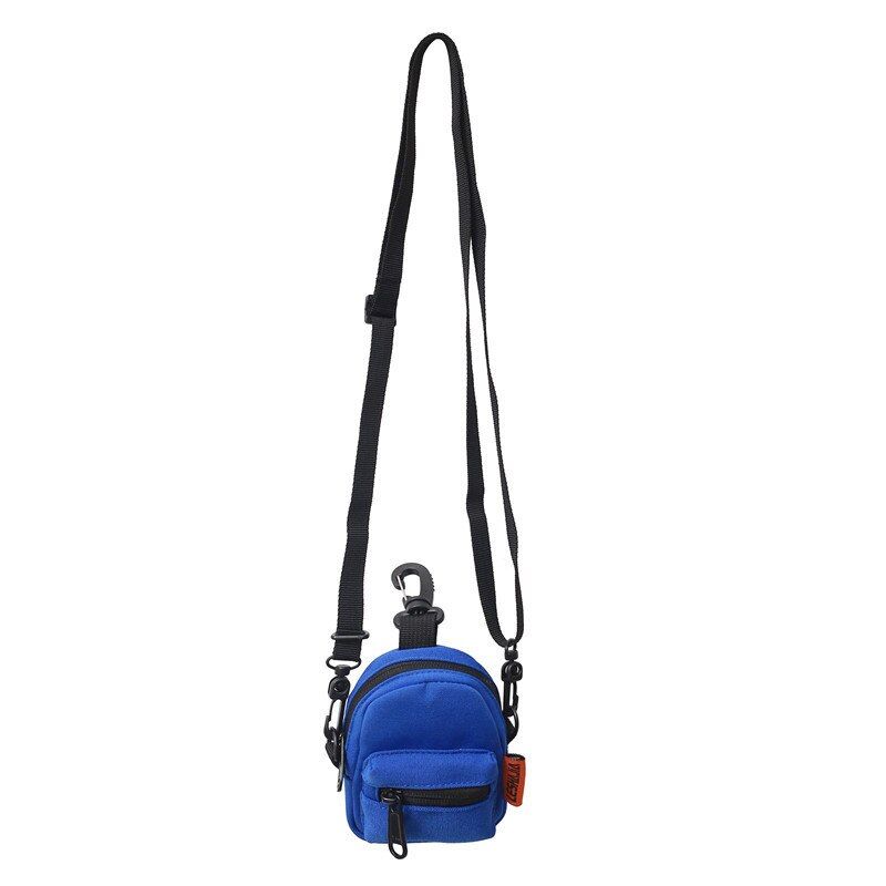 Designer Nylon Crossbody Tas Stevige Kleine Tas Voor Mannelijke Multifunctionele Waterdichte Muntzakken Sleuteletui - Zwart