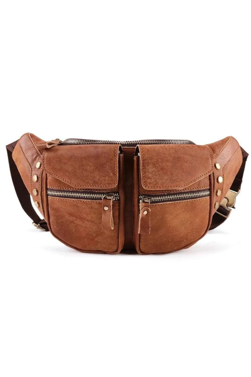 Echt Lederen Heren Messengertas Casual Crossbody Tas Handtas Mannelijke Reisschouderborsttas