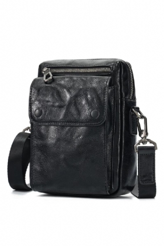 Echt Lederen Schoudertas Voor Heren Messenger Pack Handtas Crossbody Tas Herenportemonnee Sling Satchel Bag Zakenreizen