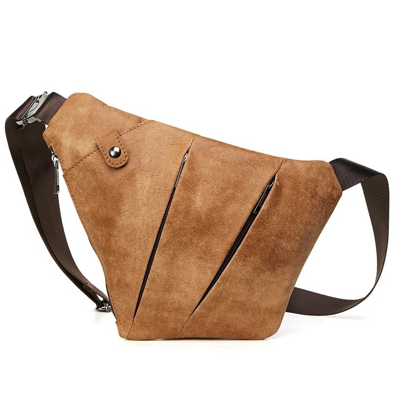 Echt Leer Heren Messenger Bag Casual Crossbody Tas Herenhandtas Borsttas Mannelijke Schoudertas - Zwart