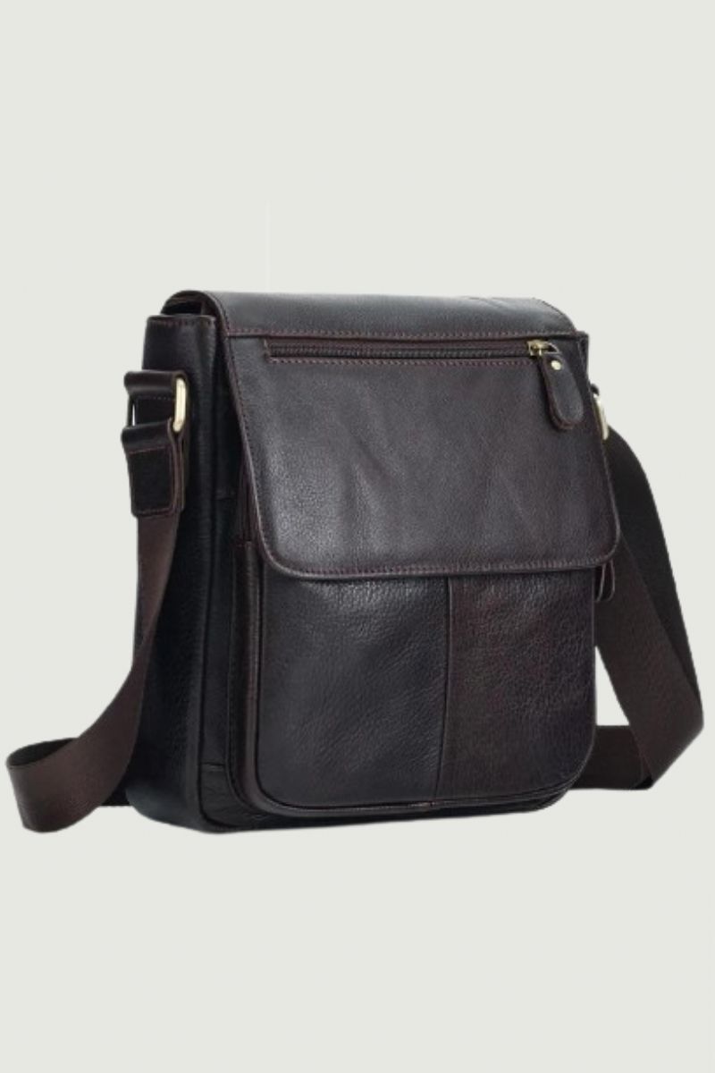 Echt Leer Heren Vintage Handtassen Flap Schoudertassen Casual Messenger Bags Crossbody Tas