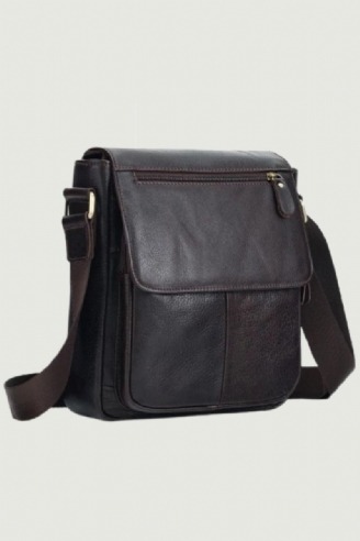 Echt Leer Heren Vintage Handtassen Flap Schoudertassen Casual Messenger Bags Crossbody Tas