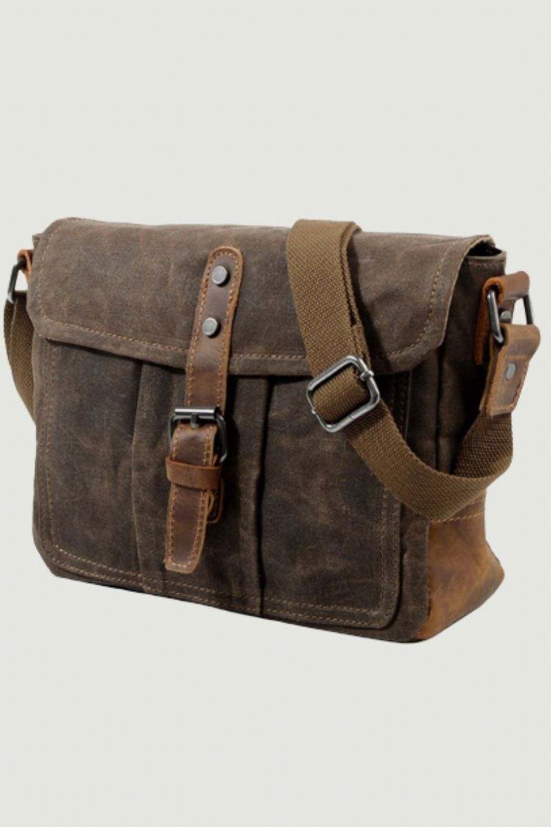 Heren Crossbodytassen Hoge Kwaliteit Vintage Schoudertas Casual Stevige Messenger Bag Waterdichte Schooltassen