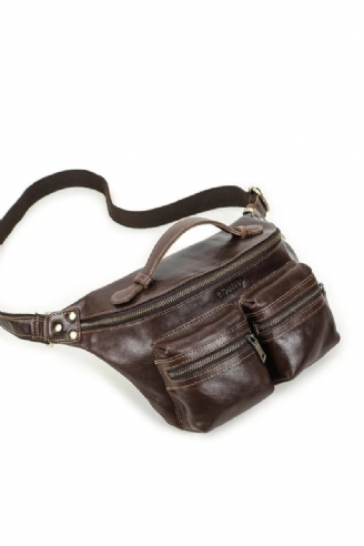 Heren Heuptas Reistas Van Echt Leer Pack Heupriem Tas Mannelijke Crossbody Borsttassen Handtas