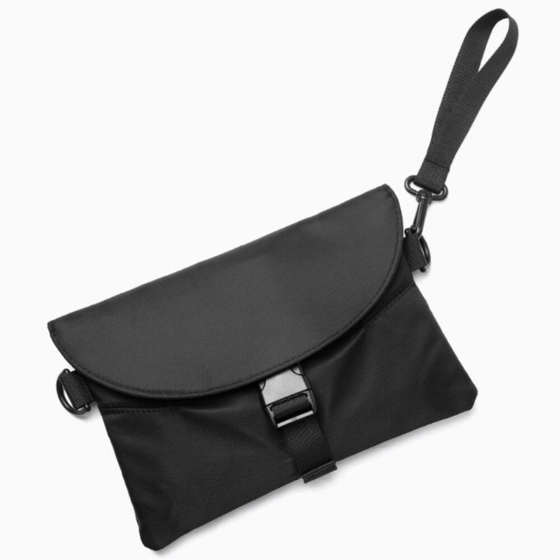 Heren Messenger Bag Oxford Crossbody Tassen Mannelijke Zakelijke Zachte Handtassen Mini Handtas - Zwart