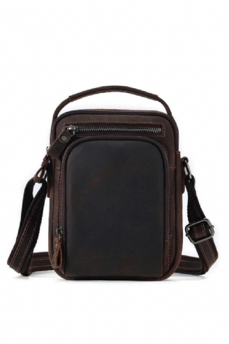 Lederen Kleine Schoudertassen Mannelijke Crossbody Tas