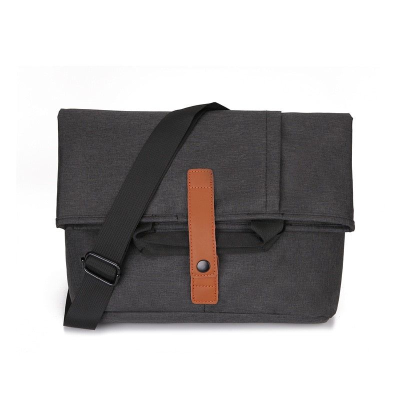 Schoudertassen Voor Heren Canvas Messenger Bags Vintage Waterdichte Tassen - Zwart