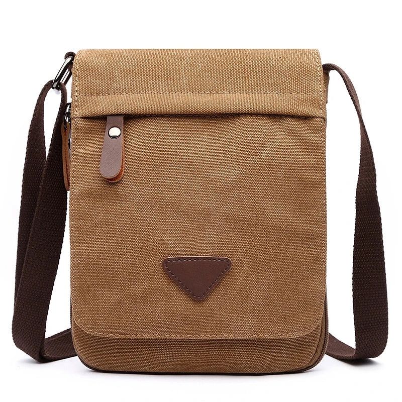 Stevige Messenger Crossbody-tassen Van Sterke Stof In Vintage-stijl - Grijs