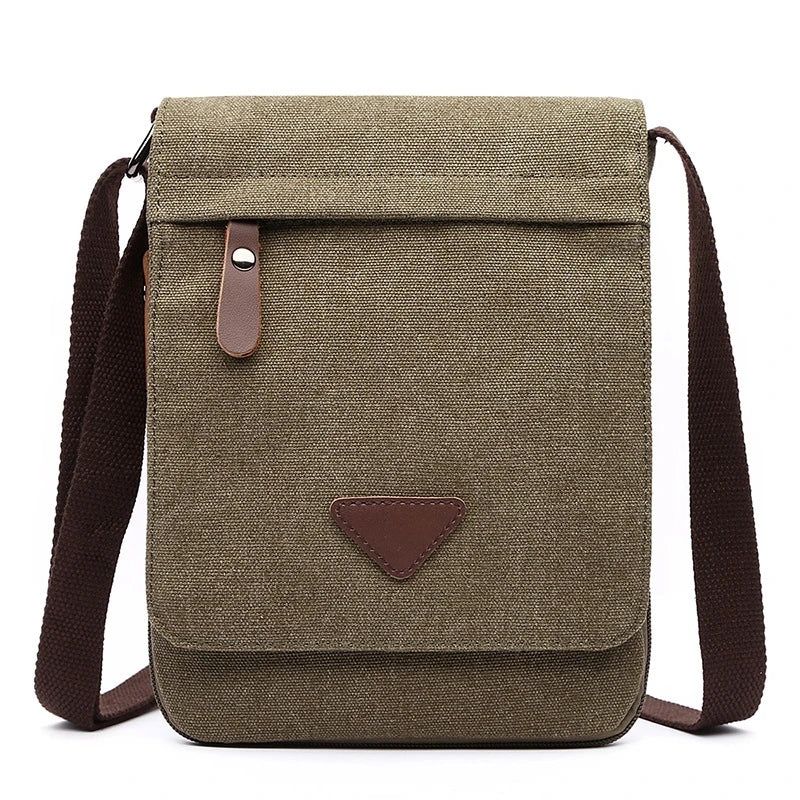 Stevige Messenger Crossbody-tassen Van Sterke Stof In Vintage-stijl - Grijs