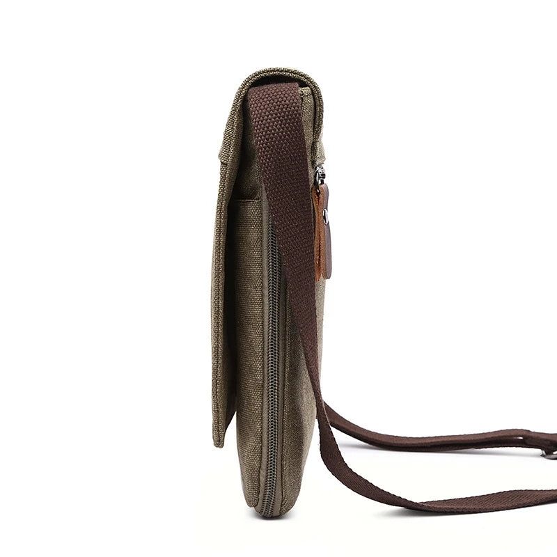 Stevige Messenger Crossbody-tassen Van Sterke Stof In Vintage-stijl - Grijs