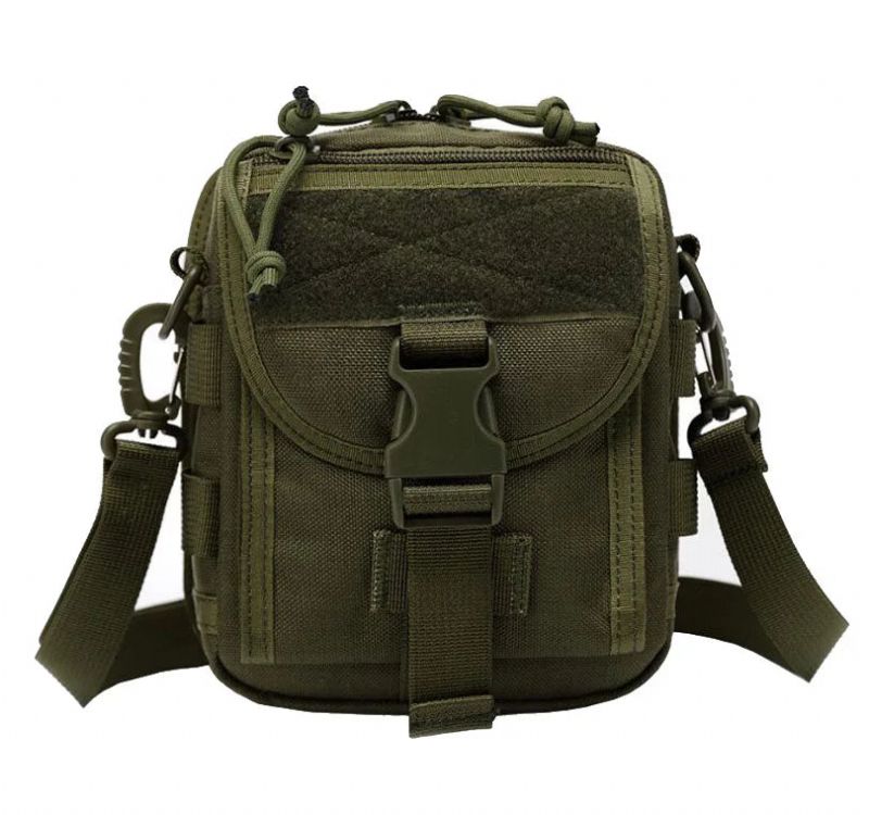 Tactische Tas Nylon Heuptas Camping Messenger Bag - Kaki