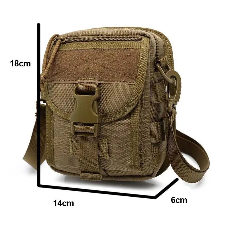 Tactische Tas Nylon Heuptas Camping Messenger Bag - Kaki