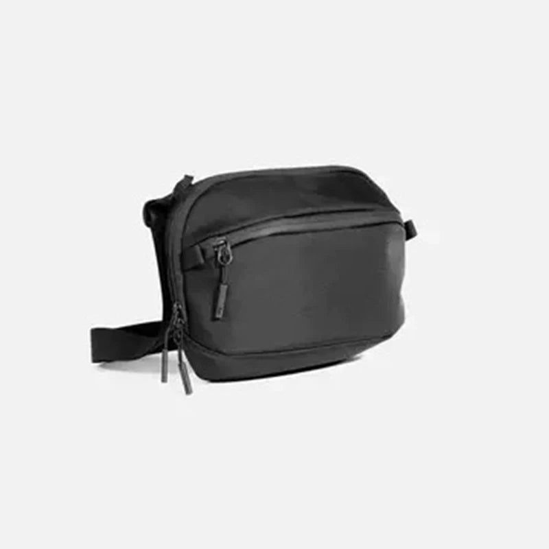 Unisex Één Schouder Crossbody Tas Heuptas Borsttas - Zwart