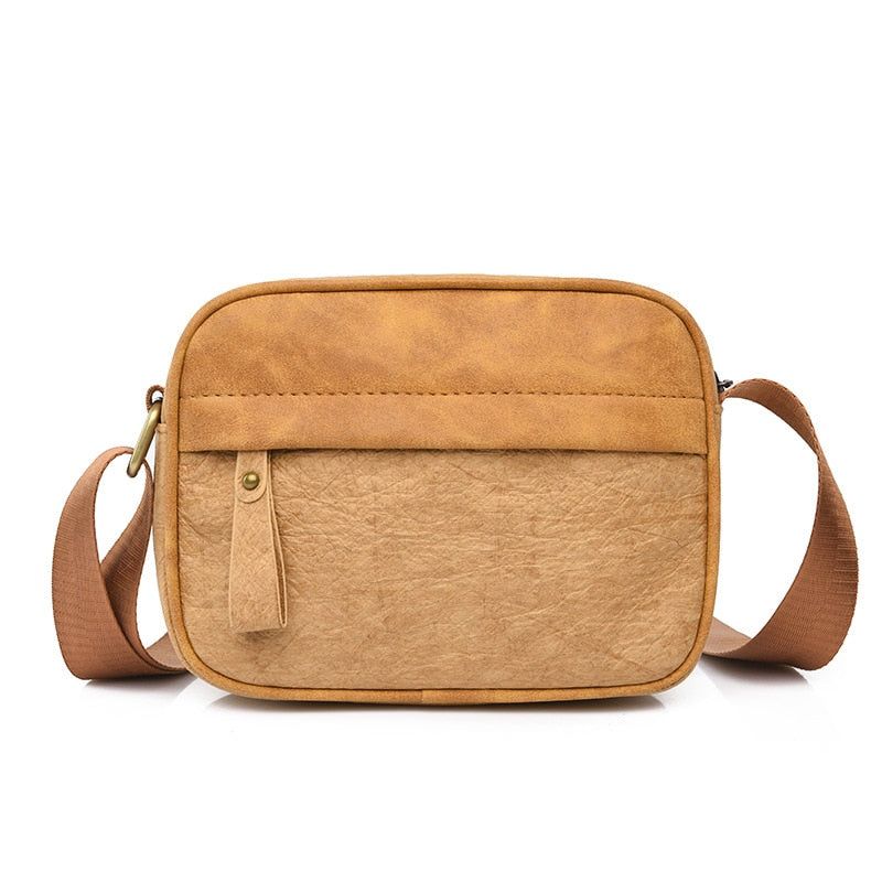 Unisex Vintage Crossbodytas Voor Mannen Milieuvriendelijke Materialen Handtas Multifunctionele Enkele Schouder - Zwart