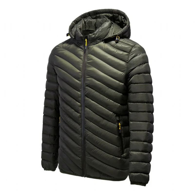 Heren Winterjas Met Capuchon Pufferjack Herfst Herenjas Gewatteerde Jassen Kleding - Zwart