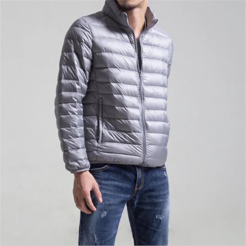 Herfst Casual Jas Heren Ultralichte Winter Warme Parka's Jas Waterdicht Lichtgewicht Witte Eend Downs Jas Uitloper - Zwart