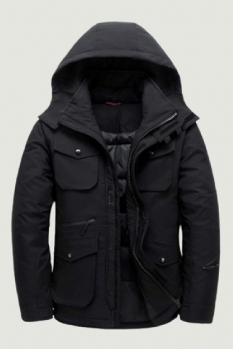 Mannen Winter Casual Witte Eend Donsjack Dikker Sneeuw Parka Overjas Heren Windjack Met Capuchon Down Uitloper Jassen