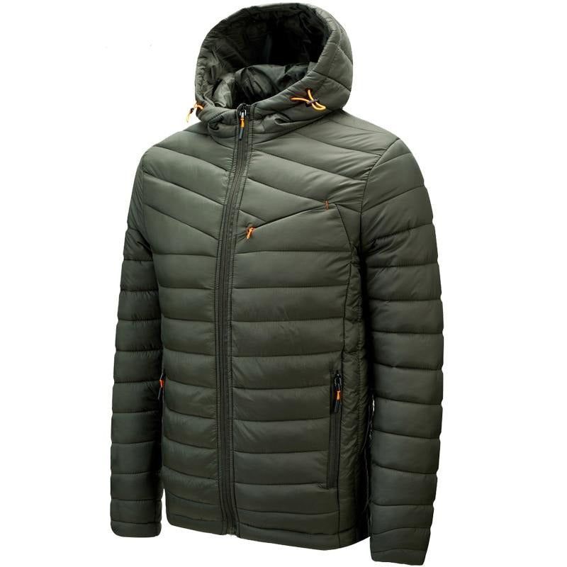 Winter Herenjas Mannelijk Ultralicht Dons Warme Parka's Jassen Casual Uitloper Thermische Met Capuchon Herenkleding - Geel