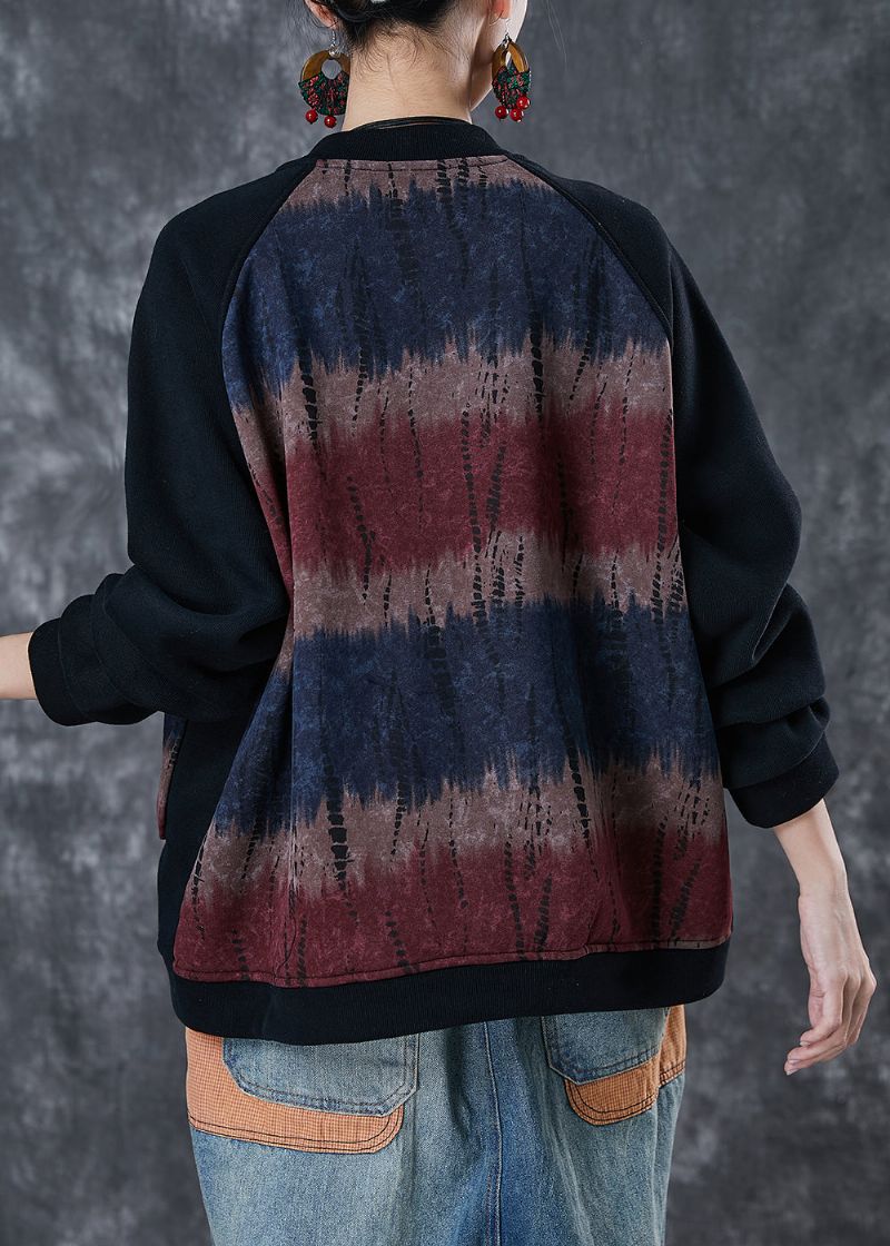 Boheemse Zwarte Oversized Warme Fleecejassen Winter