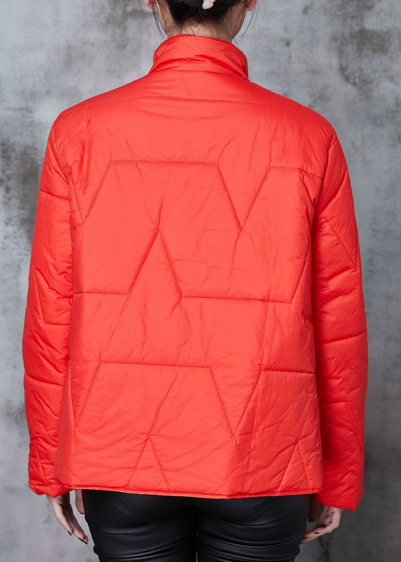 Chinese Stijl Rood Geborduurd Oosterse Eendendons Pufferjas Lente - Dames winterjassen