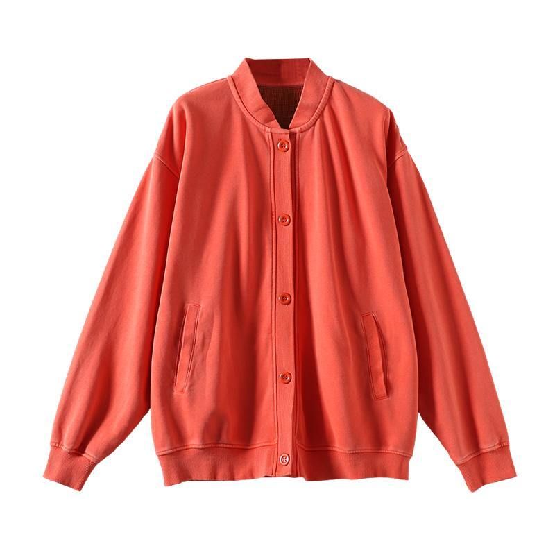 Eenvoudige Opstaande Kraag Button Down Tops Damesblouses Werkoutfits Rode Top - Roze