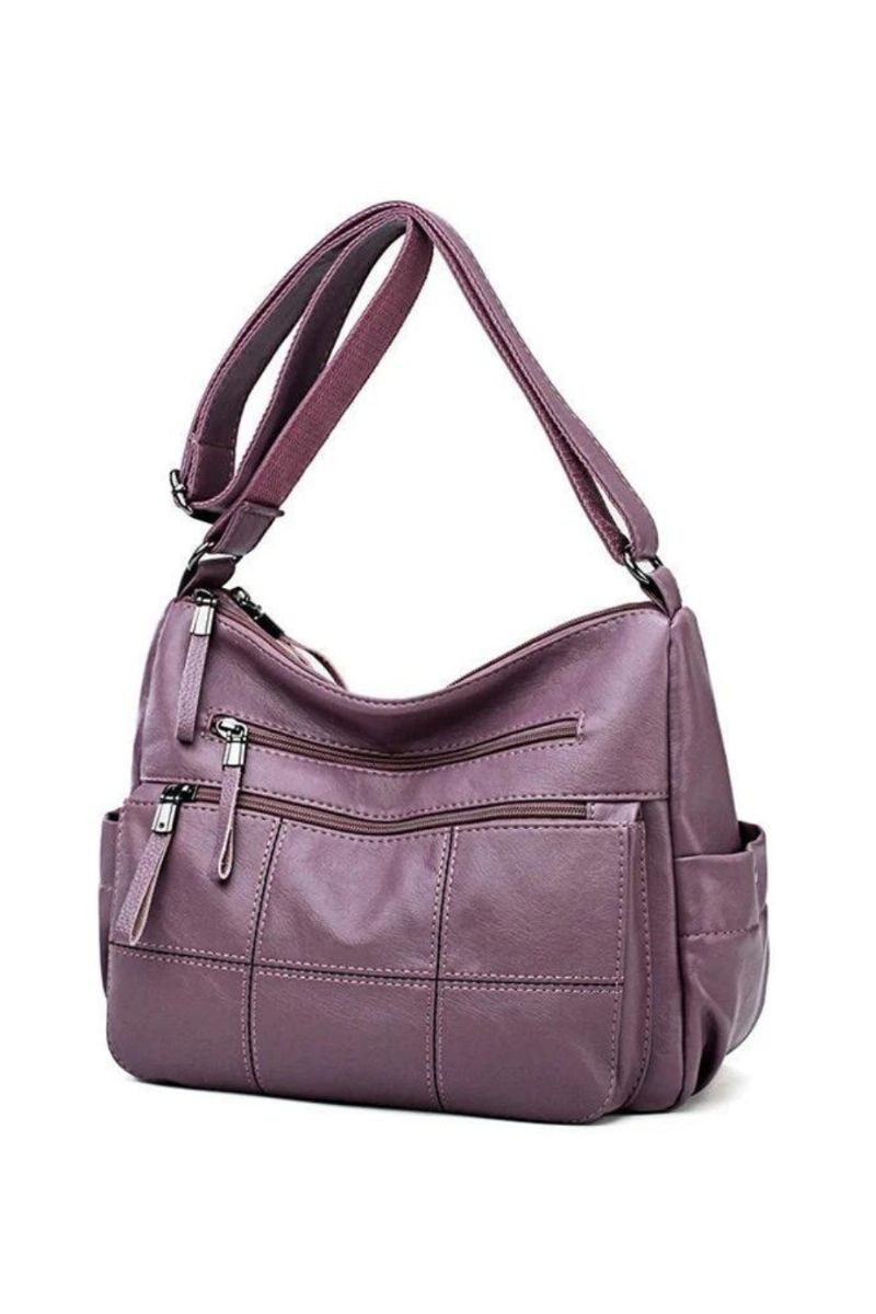 Dames Messenger Bag Leren Schoudertas Casual Vierkante Moedertas Vrouwelijke Crossbodytassen