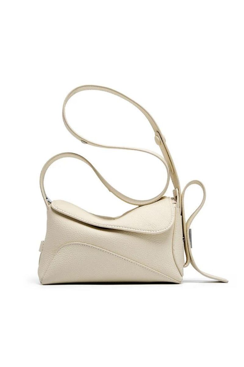 Flap Bag Eerste Laag Leer Verstelbare Riem Dames Schouder Crossbody Tas Klein