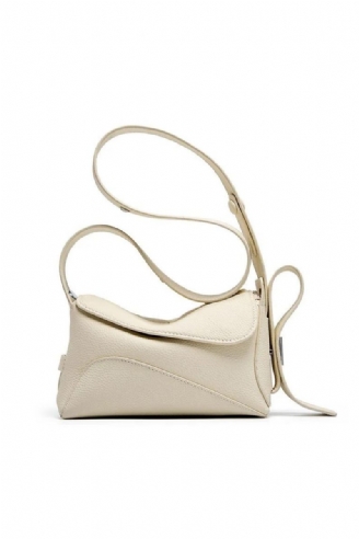 Flap Bag Eerste Laag Leer Verstelbare Riem Dames Schouder Crossbody Tas Klein