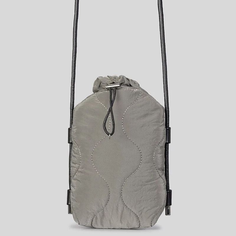 Gewatteerde Crossbodytassen Voor Dames Designer Donzen Katoenen Schoudertas Casual Nylon Messengertas Klein - Zwart