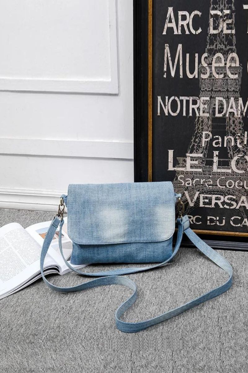 Ontwerp Dames Schoudertas Klein Formaat Crossbody Tas Blauw Designer Vrouwelijke Handtas Portemonnee Casual Bandjes