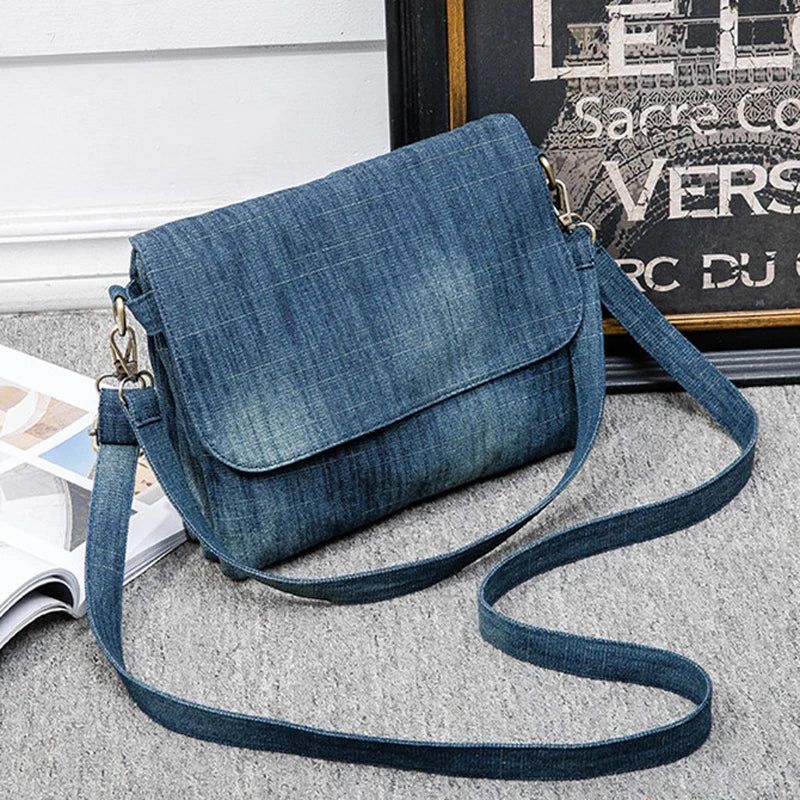 Ontwerp Dames Schoudertas Klein Formaat Crossbody Tas Blauw Designer Vrouwelijke Handtas Portemonnee Casual Bandjes - Donkerblauw