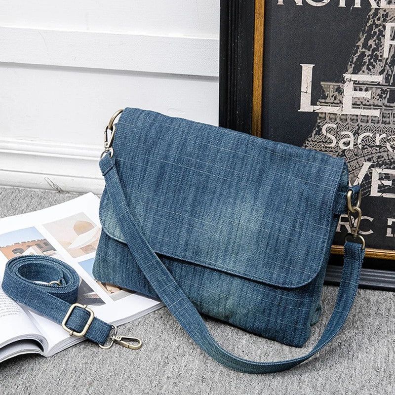 Ontwerp Dames Schoudertas Klein Formaat Crossbody Tas Blauw Designer Vrouwelijke Handtas Portemonnee Casual Bandjes - Donkerblauw