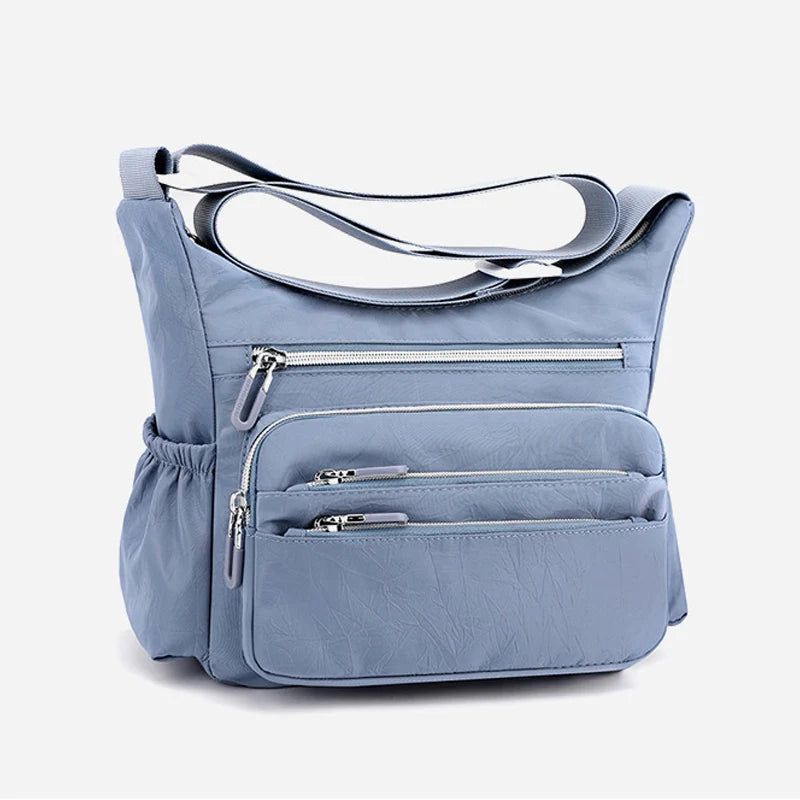 Schoudertassen Voor Dames Messenger Bags Eenvoudige Waterdichte Crossbody Met Meerdere Zakken - Zwart