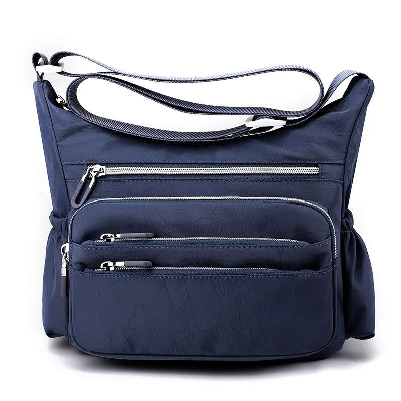 Schoudertassen Voor Dames Messenger Bags Eenvoudige Waterdichte Crossbody Met Meerdere Zakken - Zwart