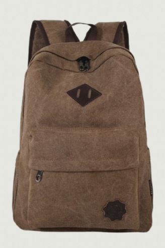 Retro Duurzame Canvas Rugzak Heren Stevige College Schooltas Voor Tiener Outdoor Capaciteit Camping Reisrugzak