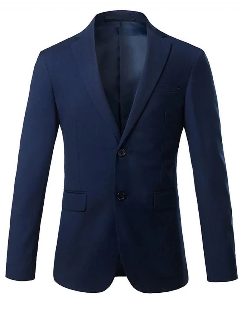 Heren Smart Casual Blazer Formeel Zakelijk Bruidegom Trouwjurk Show Social Tops Jasje - Grijs